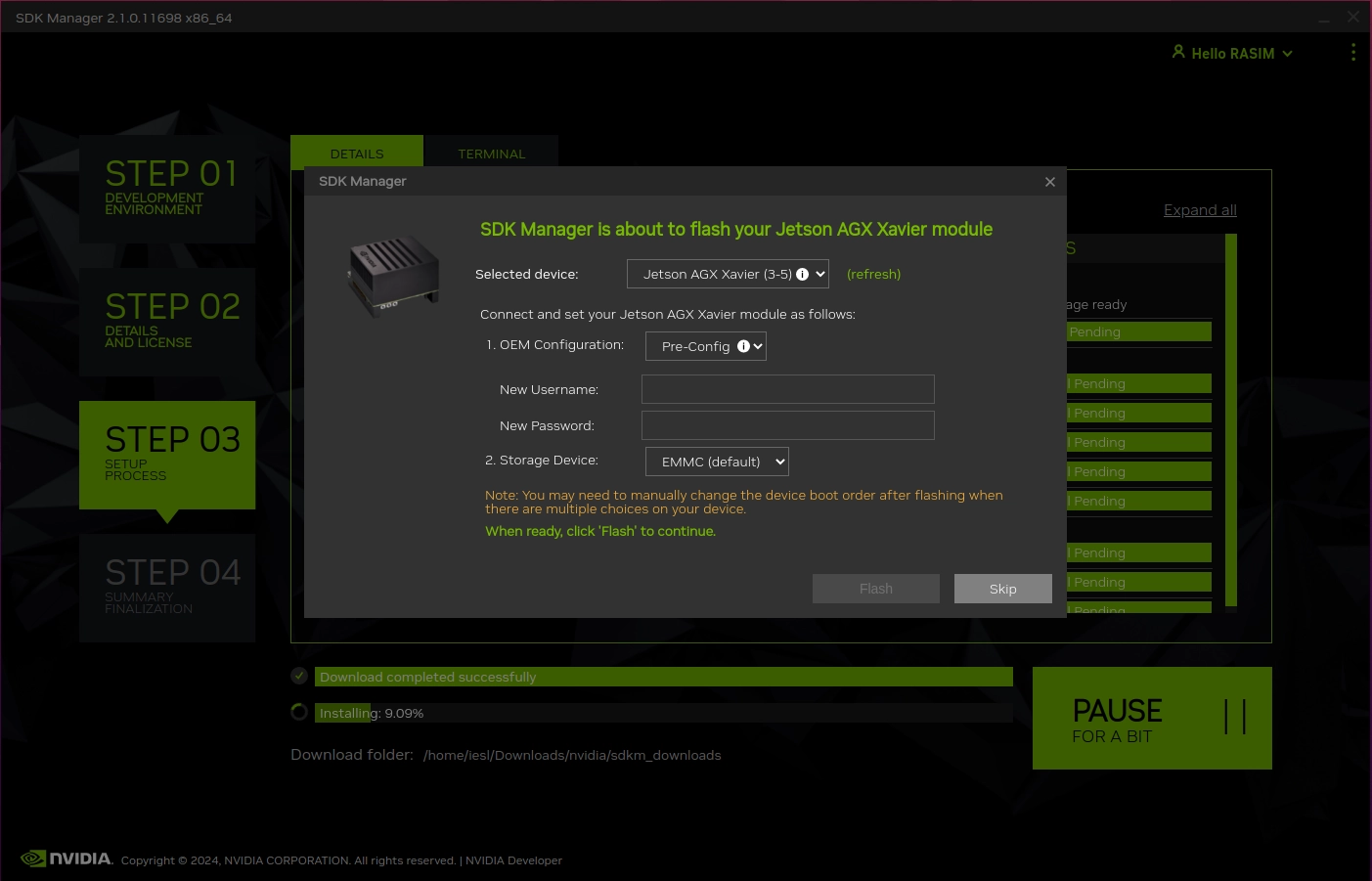 Flash a Jetson Xavier AGX with NVIDIA SDK Manager (JetPack 5.1.3 ...